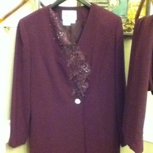 Eggplant magenta suit